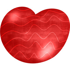 red Heart cute draw Paint Pattern for love valentine wedding festival