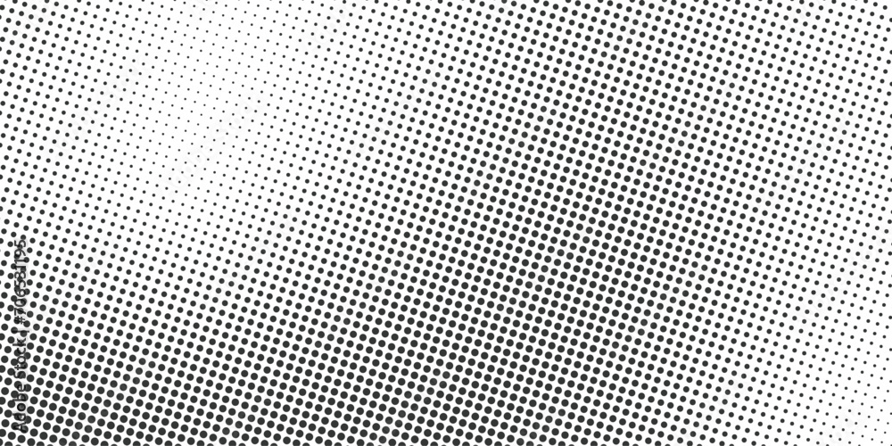 Wall mural abstract halftone background dotted vector design in black and white colors