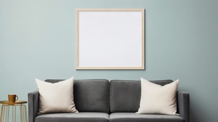 Frame mockup, Living room wall poster mockup. Interior