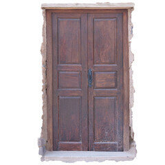 Puerta antigua vieja y gastada