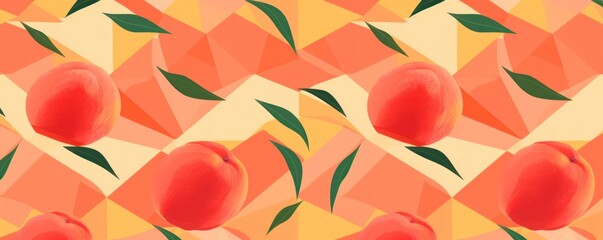 Peach repeated geometric pattern