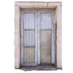 Puerta vieja y gastada de madera