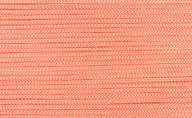 Background made of peach textile cord