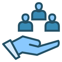 Service Blue Colour Icon