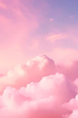 Fotobehang Pink sky with white cloud background  © Lenhard