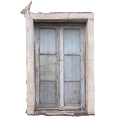 Puerta vieja y gastada de madera