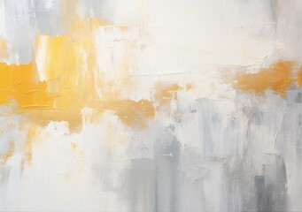 Abstract Painting With Yellow and Gray Colors