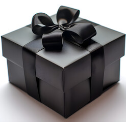 black gift box isolated