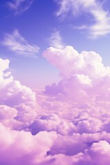 Purple sky with white cloud background