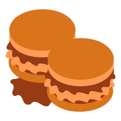 Ghoriba Bahla isometric concept, Shortbread Cookies with Almonds and Sesame vector icon design, Bakery and Baker symbol food preparation and Kitchen Utensils sign Recipe development stock illustration