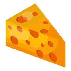 cottage cheese isometric concept, Yellow Colby Slice vector icon design, Bakery and Baker symbol, food preparation and Kitchen Utensils sign, Recipe development stock illustration