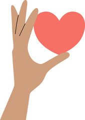 Hand Love Illustration Element