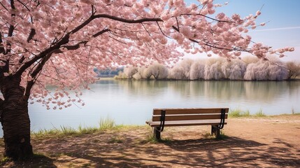 Fototapeta na wymiar Springtime Cherry Blossom Splendor - AI Generated