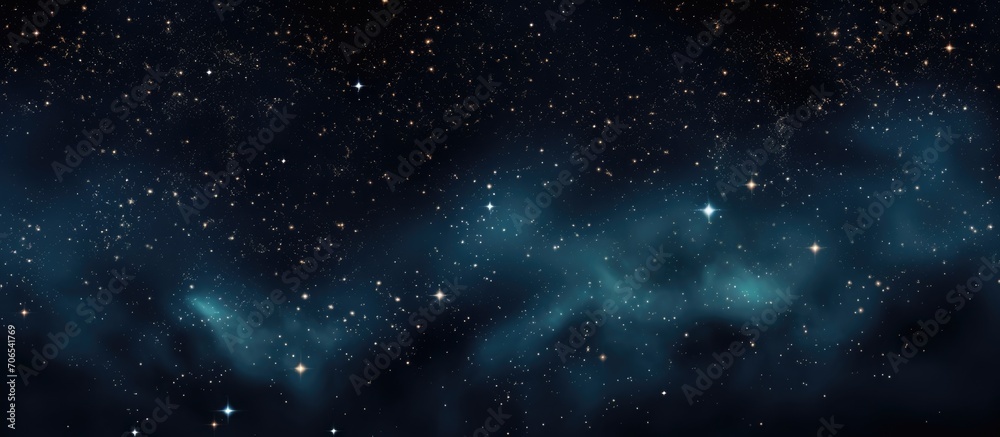 Canvas Prints stars in the dark sky as a backdrop with blank area