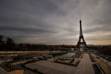 Fototapeta na wymiar Torre Eiffel desde Trocadero, París