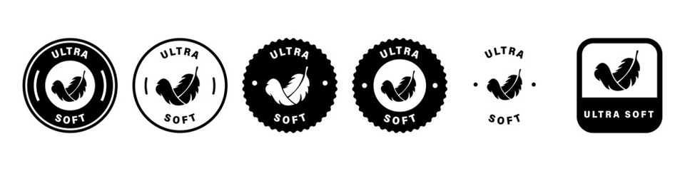 Ultra Soft Stickers. Labels for product package. - obrazy, fototapety, plakaty