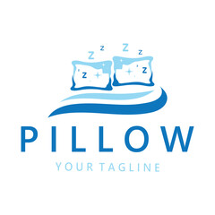 Creative logo designs for pillows, blankets, bed sheets and beds, sleep, zzz, clock, moon and stars.