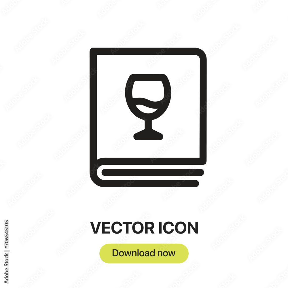 Aufkleber restaurant menu icon vector. linear-style sign for mobile concept and web design. restaurant menu sy