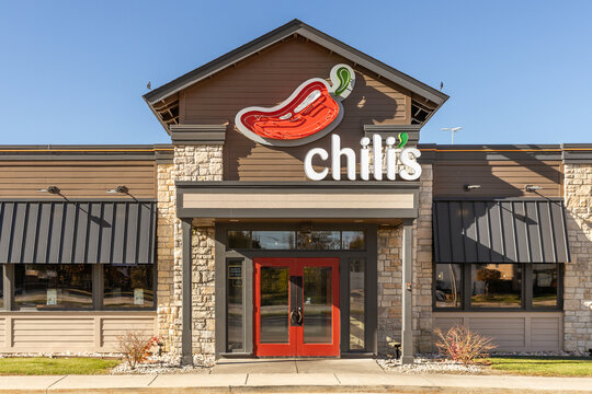 Chicago Ridge, IL, USA - October 13, 2023: Chili's Bar and Grill is an American casual restaurant chain created in 1975 with over 1,600 locations.