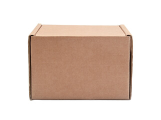 Cardboard box isolated on white.