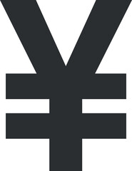 Obraz premium Japanese Yen Sign Icon in Flat Style. Vector Illustration