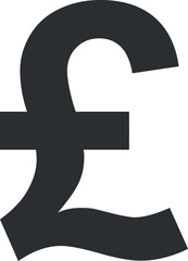 British Pound Sterling Sign Icon in Flat Style. Vector Illustration