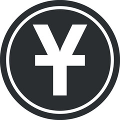 Chinese Renminbi Yuan Sign Icon in Flat Style. Vector Illustration