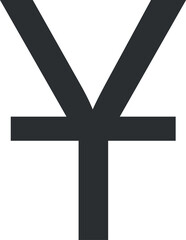 Obraz premium Chinese Renminbi Yuan Sign Icon in Flat Style. Vector Illustration