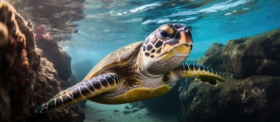 Fototapeta premium Sea turtle in Bali, Indonesia.