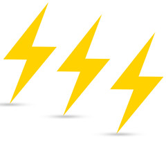 Lightning bolt vector isolated on white background - obrazy, fototapety, plakaty