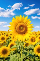 Fototapeta premium sunflowers in a field