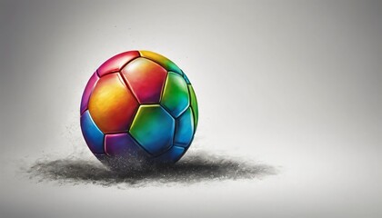 Fototapeta premium colorful soccer ball