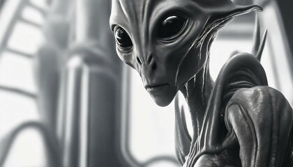 Obraz premium closeup of an allien