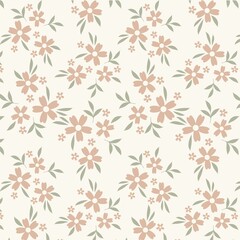 Floral pattern on a pastel color background