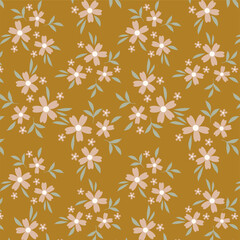 Floral pattern on a pastel color background