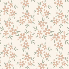 Floral pattern on a pastel color background