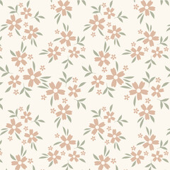 Floral pattern on a pastel color background