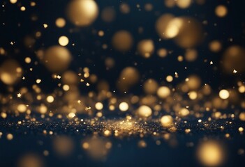 Abstract background with Dark blue and gold particle