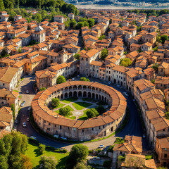 View of a Lucca city Italy  - obrazy, fototapety, plakaty