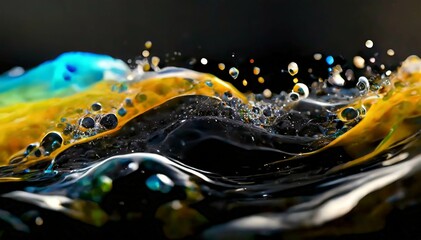 Black Abstract background of water surface 