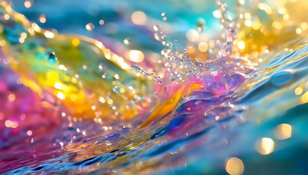 Colorful abstract background of water surface