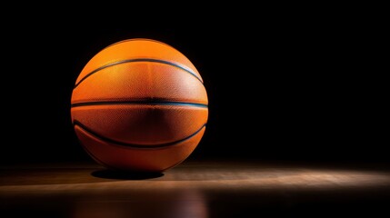 Fototapeta premium Basketball on dark background