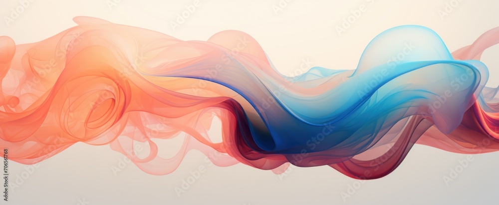 Poster generative art fluid colors abstract background. vividly colored fluid shapes blend seamlessly in th