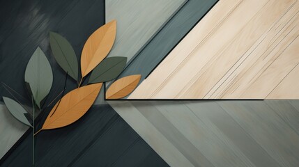 Geometric Shapes with Natural Wood Textures Background. Modern abstract background geometric shapes with the organic textures of wood in a rich, earthy color palette.