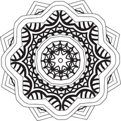 Ornamental Round Design on white background