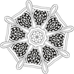 Ornamental Round Design on white background