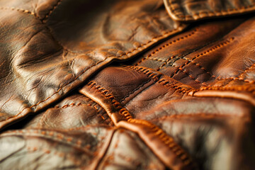 leather texture with stitches and wrinkles