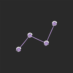 Scribble doodle growth astalogy, dots, collage style infographics with neon colors