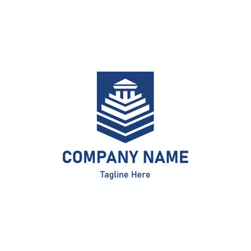 Abstract business company logo. unique financial logo design inspiration Connected arrow up, growth, progress, and success concept