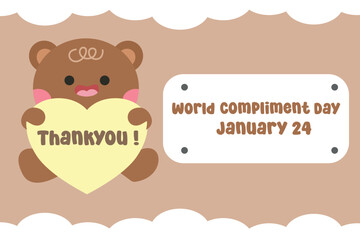 World Compliment Day vector design perfect for the celebration of the holiday. - obrazy, fototapety, plakaty